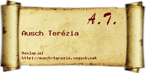 Ausch Terézia névjegykártya